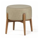 Ver imagem 1 de Puff Dual 2 em 1 Vira Mesa Apoio Design Moderno para Sala Estar Sala Tv Decor - Cinza Linho