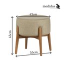 Ver imagem 4 de Puff Dual 2 em 1 Vira Mesa Apoio Design Moderno para Sala Estar Sala Tv Decor - Cinza Linho