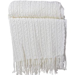 Manta para Sofá Tessi Tricot Branca 1,27x1,52 HIPER TEXTIL - 1