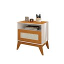 Ver imagem 3 de Mesa de Cabeceira Rattan Pés em Mdf 25mm com 1 Gaveta Retrô
