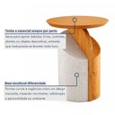 Ver imagem 6 de Mesa Lateral Decorativa para Sala de Estar Soneto