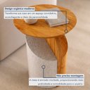 Ver imagem 4 de Mesa Lateral Decorativa para Sala de Estar Soneto