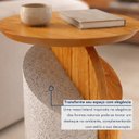 Ver imagem 5 de Mesa Lateral Decorativa para Sala de Estar Soneto