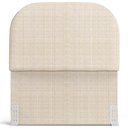 Ver mais imagens de Cabeceira Cama Box Solteiro 100cm Lanna com Puff Recamier Doha W01 Linho Palha - Lyam Decor