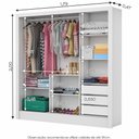Ver imagem 7 de Guarda-Roupa Dubai Sem Espelho Branco/Freijó Carioca Móveis