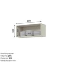 Ver imagem 3 de Armário Aéreo Porta Basculante 80cm Fineze C657 Areia Hp - Henn