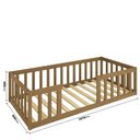 Ver imagem 4 de Cama Montessoriana Solteiro com Grades de Proteção Nogueira