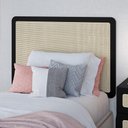 Ver imagem 2 de Cabeceira Cama Box Solteiro Painel com Telinha 90cm Moss A03 Nero - Lyam Decor