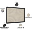 Ver imagem 3 de Cabeceira Cama Box Solteiro Painel com Telinha 90cm Moss A03 Nero - Lyam Decor