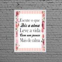 Ver imagem 1 de Quadro Leve A Vida Com Mais Calma 24x18cm - com vidro:Madeira branca