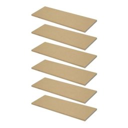 Combo 6 Prateleiras Mdf Cru 60x20 cms Com Suporte - 1