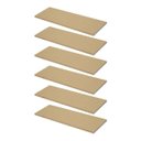 Ver imagem 1 de Combo 6 Prateleiras Mdf Cru 60x20 cms Sem Suporte