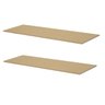 2 Prateleiras Mdf Cru 1000x200mm Com Suporte - 1
