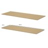 2 Prateleiras Mdf Cru 1000x200mm Com Suporte - 2