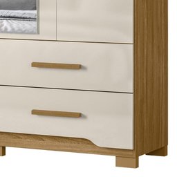 Guarda Roupa Casal 160cm com Espelho Cancum Freijó/off Z17 - Mpozenato - 6 Guarda Roupa Casal 160cm com Espelho Cancum Freijó/off Z17 - Mpozenato - 6