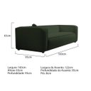 Ver imagem 3 de Sofá 2 Lugares 160cm Orgânico Luxo Recepção Cecília Linho