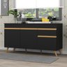 Balcão Cozinha Gabinete Pia 150 cm 3 Portas 1 Gaveta Veneza GB Multimóveis MP3740 Preto - 2
