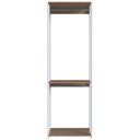 Ver imagem 1 de Closet Modulado 57x45x183cm com 3 Prateleiras e 2 Cabideiros ProDecor em MDP Montana e Branco