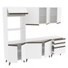 Cozinha reims com Balcão 8 Portas 3 Gavetas Branco Madesa - 3