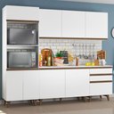 Ver imagem 1 de Cozinha reims com Balcão 8 Portas 3 Gavetas Branco Madesa