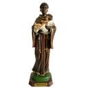 Ver imagem 2 de Imagem De São Benedito Padroeiro Em Resina Especial 31 Cm