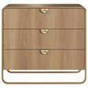 Ver imagem 1 de Comoda 3 Gavetas Organica 90 Cm 28068 Artesano Hanover Dourado