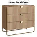 Ver imagem 4 de Comoda 3 Gavetas Organica 90 Cm 28068 Artesano Hanover Dourado