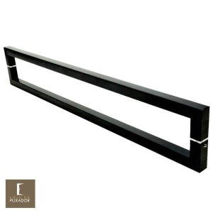 Puxador Para Portas Duplo em Aço Inox 304 Modelo Slin Preto Fosco para portas: pivotantes/madeira/ -