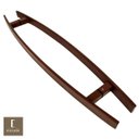 Ver imagem 2 de Puxador Para Portas Duplo em Aço Inox 304 Modelo Lugui Corten para portas: pivotantes/madeira/ - 80 