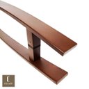 Ver imagem 3 de Puxador Para Portas Duplo em Aço Inox 304 Modelo Lugui Corten para portas: pivotantes/madeira/ - 80 