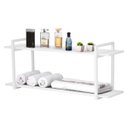 Ver imagem 1 de Nicho Banheiro Branco Com Prateleiras Branco 120cm
