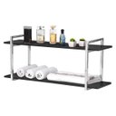 Ver imagem 1 de Nicho Banheiro Cromado Com Prateleiras Preto 120cm