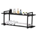 Ver imagem 1 de Nicho Banheiro Preto Com Prateleiras Preto 100cm
