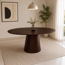 Ver imagem 3 de Mesa de Jantar Cone Oval 160x90cm - MDF Tabaco