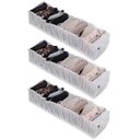 Ver imagem 1 de Kit 3 Colmeias Organizadoras de Sutiãs com 11 Divisórias Organizadores de Gavetas em TNT Branco