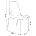 Ver imagem 5 de Kit 02 Cadeiras Decorativa Estofada para Sala de Jantar Dourada Bella L02 Couríssimo Whisky - Lyam D