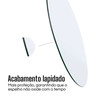 Espelho Orgânico Grande com Led Frio 80x60cm Lapidado Sala - 5