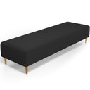 Ver imagem 1 de Puff Decorativo Bali W01 Pés Palito 210x60cm Bouclê Preto - Lyam Decor