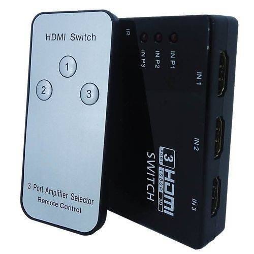 Adaptador Switch 3 Portas 4K Ultra Hd 3x1 3 Saidas HDMI Hd - 1