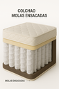 Ver imagem 2 de Colchão Molas Ensacadas 138x188x28 - Lateral Cinza Premium