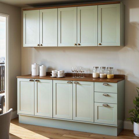 Armário de Cozinha Compacta Modulada 2,0m 9 Peças Iluminata Genialflex