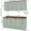 Ver imagem 2 de Armário de Cozinha Compacta Modulada 2,0m 9 Peças Iluminata Genialflex