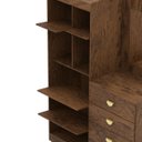 Ver imagem 5 de Cômoda Guarda-roupa Cristal 2 Portas 4 Gavetas - Aurum:imbuia