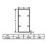 Kit - 02 Barras Perfil Estrutural Preto - 5cm x 2,5cm x 3,00m - PC002 - 2