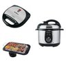 Conjunto Grill Sanduicheira, Churrasqueira Elétrica e Panela de Pressão 220V Britânia - 1