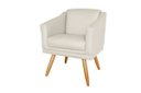 Ver imagem 2 de Kit 2 Poltronas Decorativa San Diego Sala Recepção Corino Bege