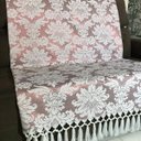 Ver imagem 2 de Manta Para Sofá em Tecido Jacquard Luxo Medalhão Rosê Gold 190x140cm