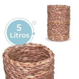 Cesto Artesanal De Palha Natural Decoração Pequeno 29x19cm - 3