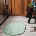 Ver imagem 1 de Tapete Banheiro Antiderrapante Cherry Oval Jade 0,50x0,70m