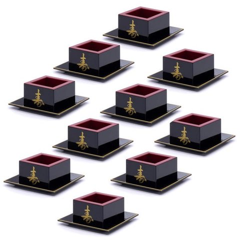 Kit com 10 Copos Sake Massu Saque Ideograma Japonês 65Ml